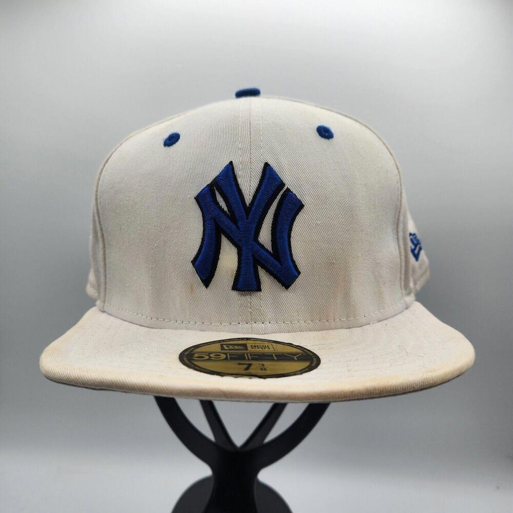 New Era 59Fifty‎ New York Yankees Fitted Hat White Size 7 3/8